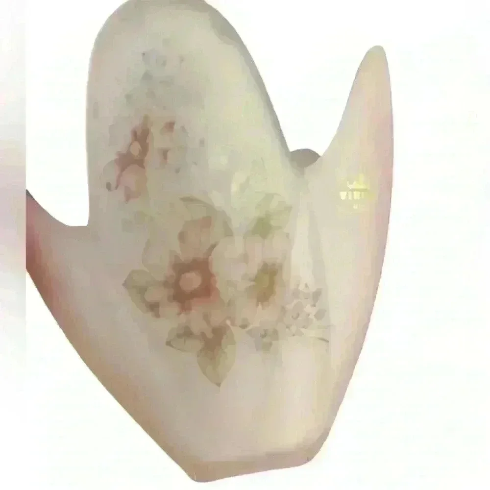 Vikings‎ USA vase pink satin glass floral vintage
